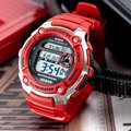 【CASIO 卡西歐】世界五局電波運動腕錶-紅(WV-200R-4AJF)