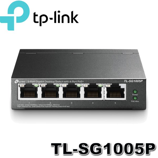 【MR3C】含稅 TP-Link TL-SG1005P 5埠 Gigabit 桌上型交換器 (含4埠PoE)