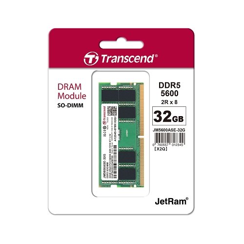 創見32GB JM DDR5 5600 SO-DIMM 2Rx8 2Gx8 CL46 1.1V(FOR NB) 記憶體