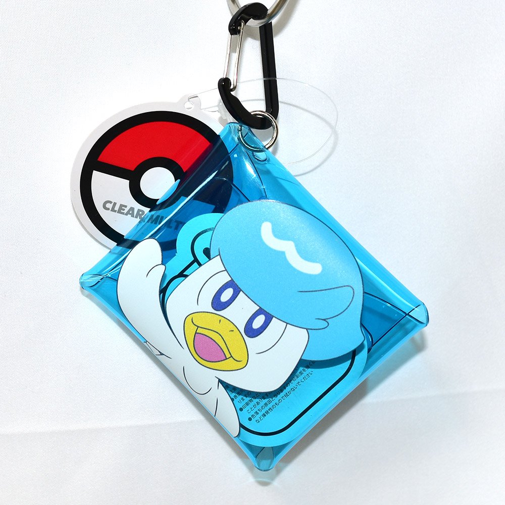 潤水鴨 寶可夢 透明PVC卡包 吊飾 鑰匙扣 登山扣 日本正版