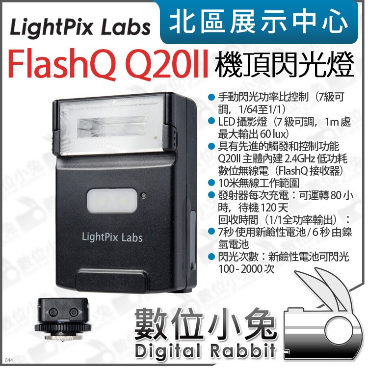 數位小兔【 LightPix Labs FlashQ Q20II 機頂閃光燈】適用GR3 GR3X 機