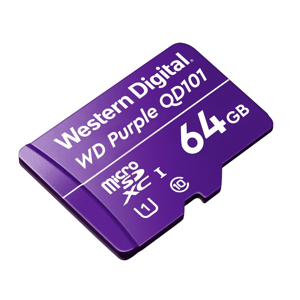 WD 紫標 MicroSDXC QD101 64GB 高耐寫監控記憶卡