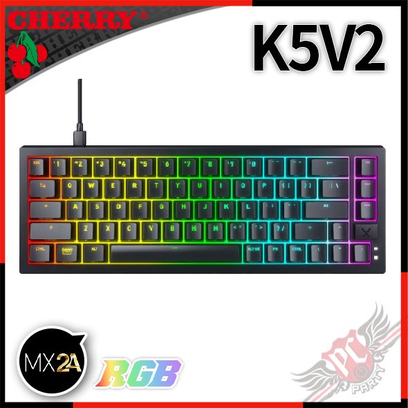 [ PCPARTY ] CHERRY 德國原廠 K5V2 黑色 有線熱插拔電競鍵盤
