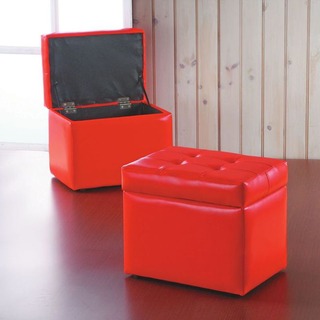 【RB822-2】紅色掀蓋沙發收納椅