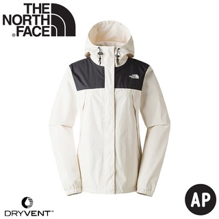 【The North Face 女 DV防水兩件式刷毛外套 AP《黑/白》】7QW6/防水透氣寬鬆連帽三合一外套