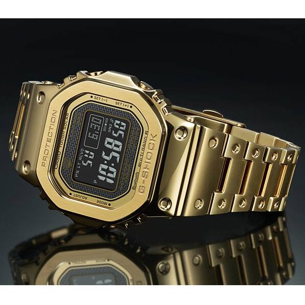 G-SHOCK GMW-B5000GD-9 CASIO卡西歐 電波錶 智慧錶 電子錶 方型 金色 太陽能電力 不銹鋼