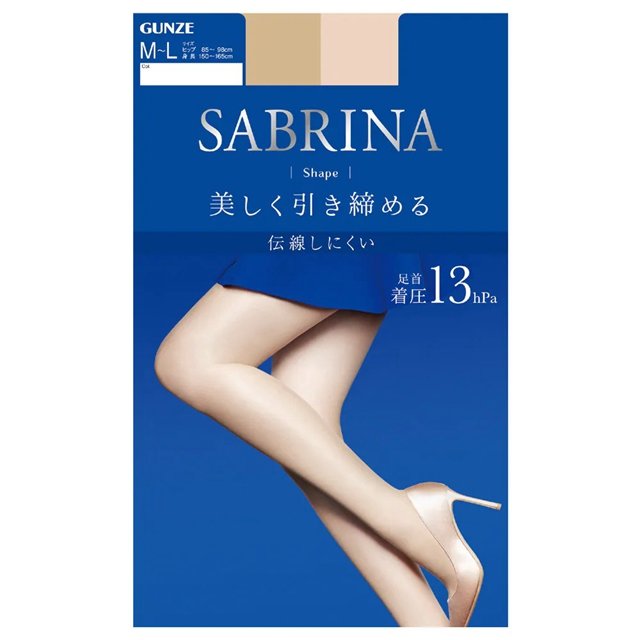 【日本原裝進口】GUNZE 郡是~ SABRINA Shape 13hPa 不勾絲- 絲襪【塑形美腿】【腳踝壓縮13hPa】