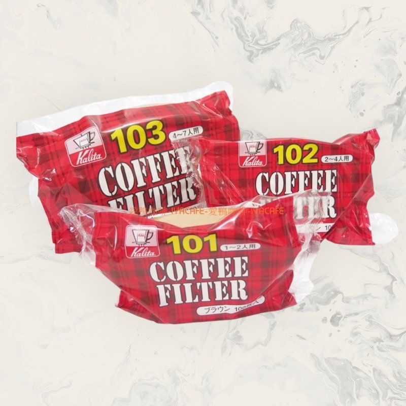 ✨愛鴨咖啡✨公司貨 Kalita101濾紙 Kalita102 Kalita103 無漂白 扇形 咖啡濾紙 100張($85)