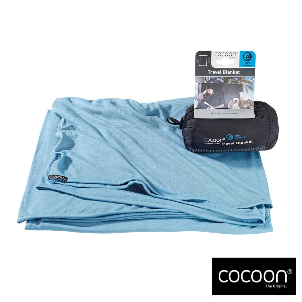 【COCOON】Coolmax旅行毛毯『海藍』CMB78 戶外 露營 旅行 居家 毛毯 蓄熱 保暖