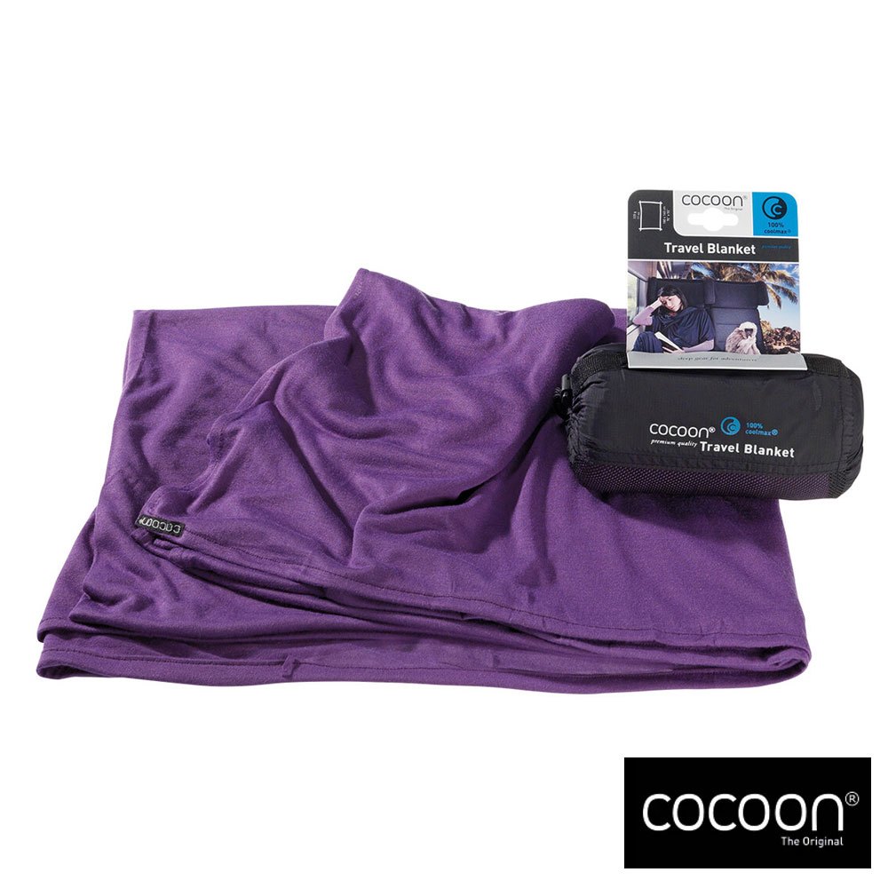 【COCOON】Coolmax旅行毛毯『茄紫』CMB48 戶外 露營 旅行 居家 毛毯 蓄熱 保暖