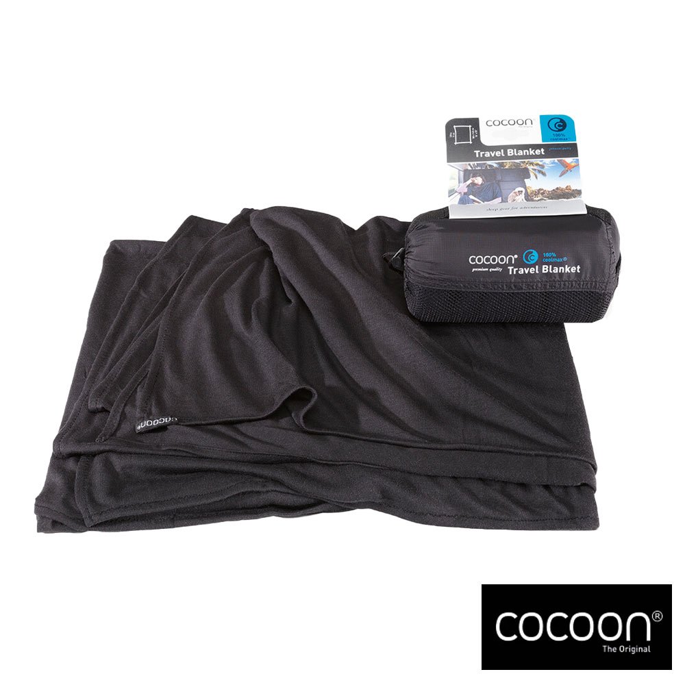 【COCOON】Coolmax旅行毛毯『黑』CMB99 戶外 露營 旅行 居家 毛毯 蓄熱 保暖