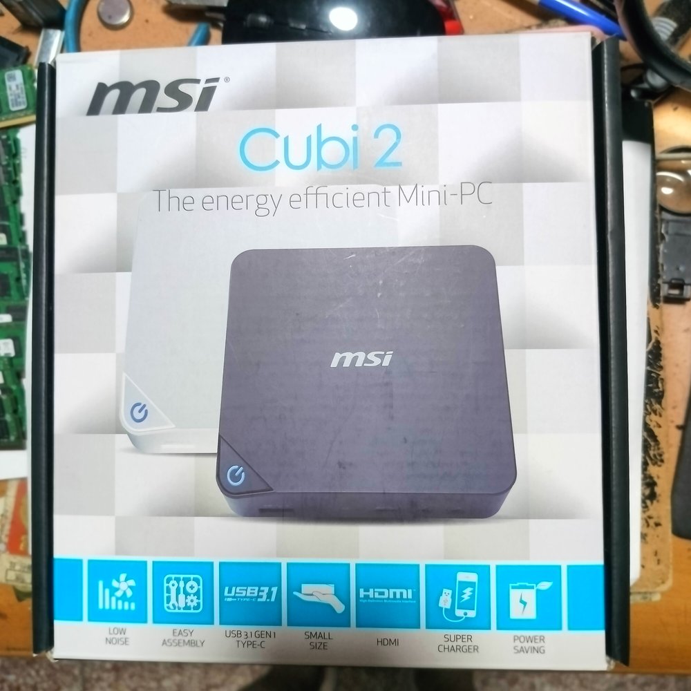 MSI Cubi 2-022TW-w3866U4G03X10MB M-b142 超小餅乾盒電腦 -中古