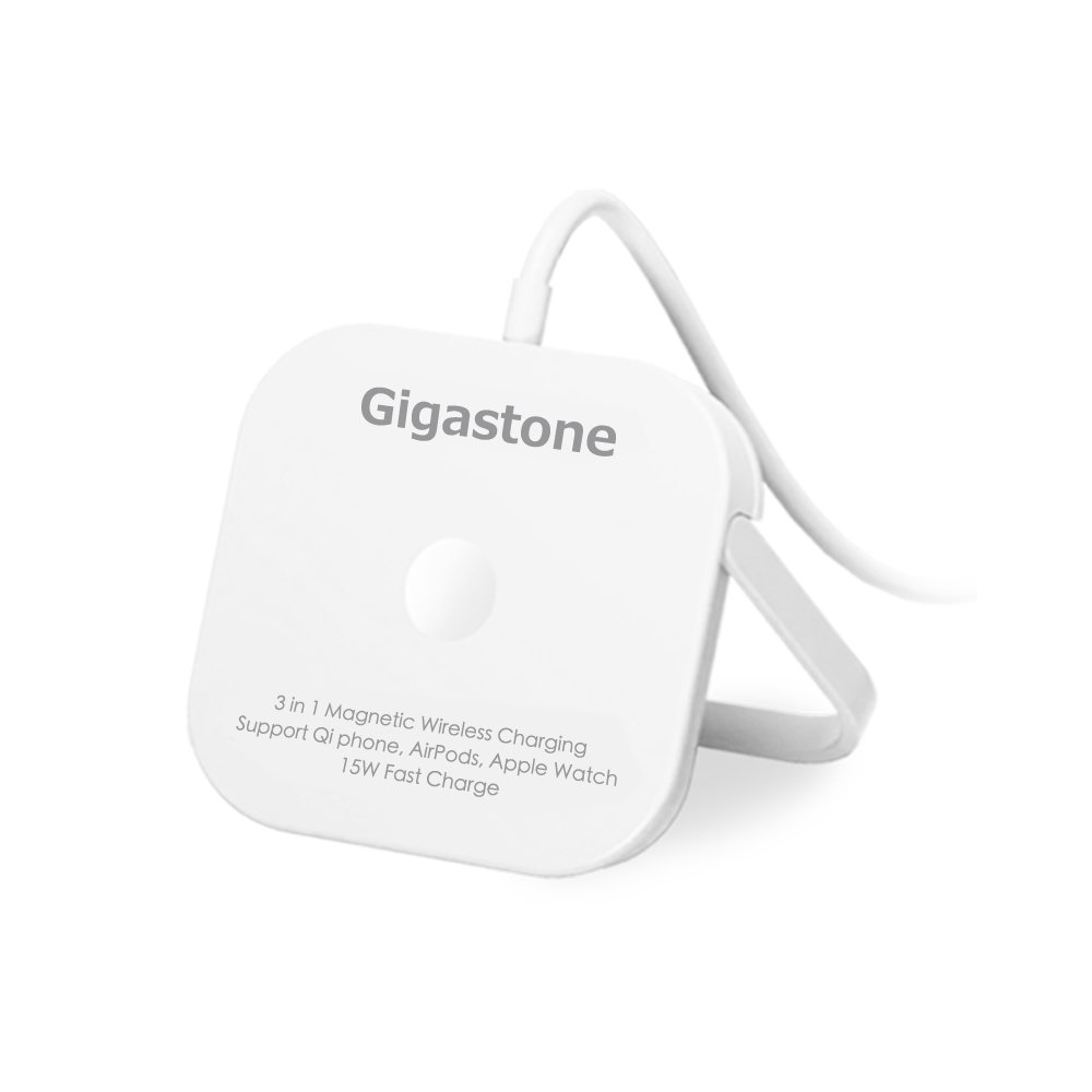 GIGASTONE WP-5320W多功能15W磁吸式無線充電盤 輸入接頭：USB-C