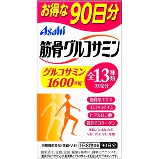 日本境內版 Asahi 朝日 筋骨軟骨素 720粒 90天份 葡萄糖胺 鈣 營養 補給 補充