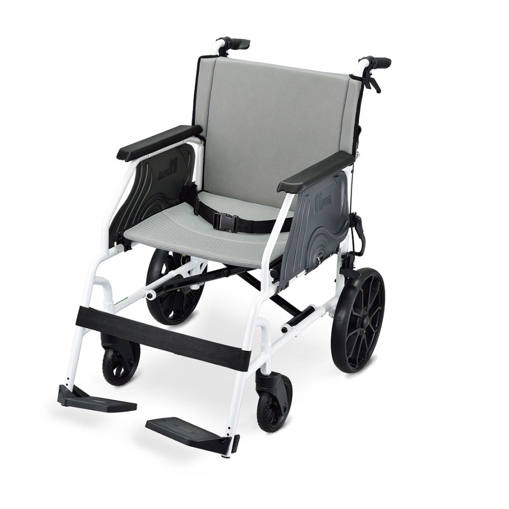 【輪椅】室內輕量型 輪椅B款 #醫院同款#輕便可折疊輪椅#老人照護專用帶#坐便癱瘓殘障#家用老年推車