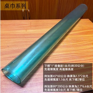 :::建弟工坊:::PVC 無毒 透明綠色 桌墊 寬1.5尺(45公分) 厚1mm 透明墊 塑膠墊 PVC墊 緩衝墊 塑膠布 桌布