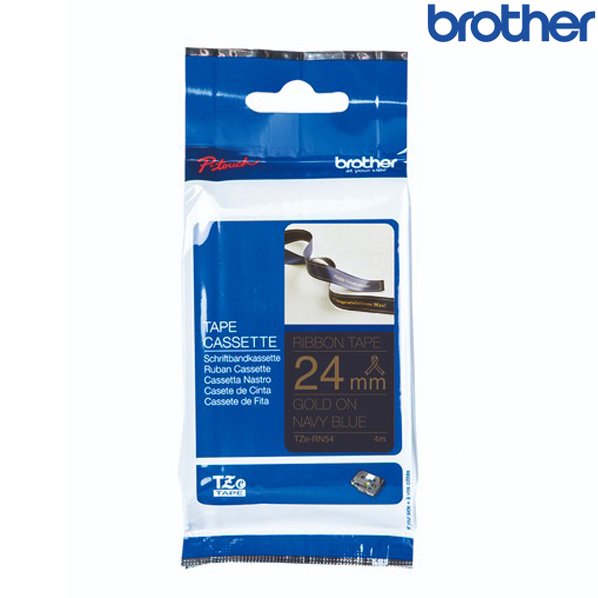 【民權橋電子】Brother兄弟 TZe-RN54 海軍藍底金字 標籤帶 絲質緞帶系列 (寬度24mm) 標籤緞帶 色帶
