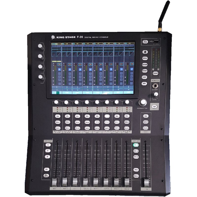 高傳真音響【F-26】Digital Audio Mixer 數位混音機 KING STAGE