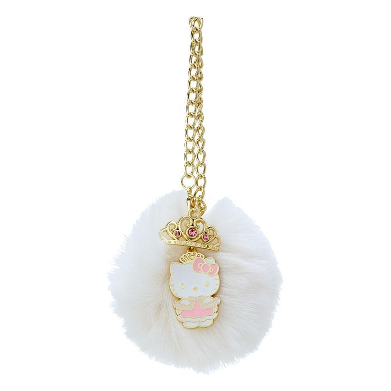 JPGO 凱蒂貓 kitty 皇冠 毛球造型 造型掛飾 包包掛飾 掛鍊 飾品 吊飾 鑰匙圈
