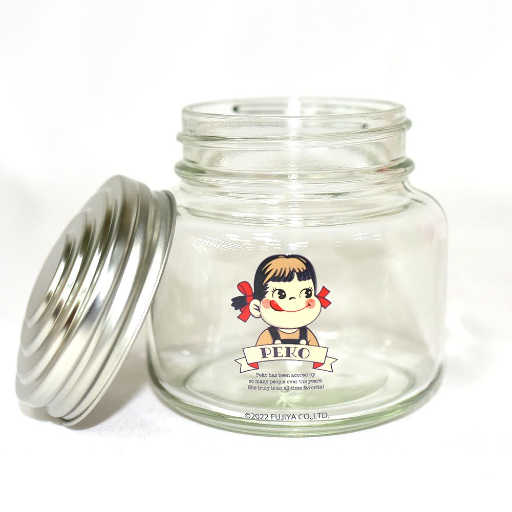 日本製 PEKO 不二家 玻璃罐 收納罐 牛奶妹