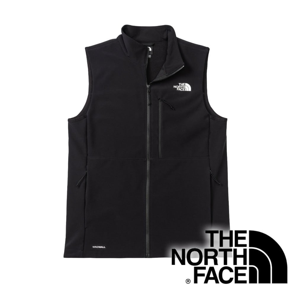 【THE NORTH FACE 美國】男防風背心『黑』NF0A83U2 戶外 露營 登山 健行 休閒 保暖 禦寒 防風 背心