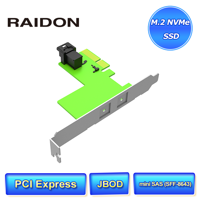 RAIDON PC05-EZ-I 單埠 miniSAS to PCIe Adapter
