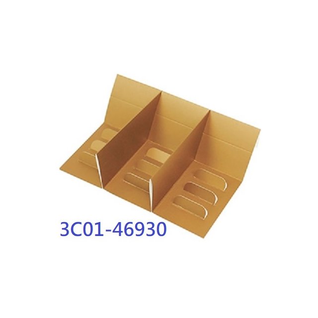 【1768購物網】3C01-46930 手提瓦楞盒 抽屜型內襯 三格隔板-金 (10入) 包裝用品 兩包特價