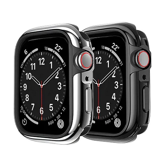MAGEASY Apple Watch S4/S5/S6/S7/S8/S9/SE (40/41/44/45) 亮面金屬保護殼 保護套