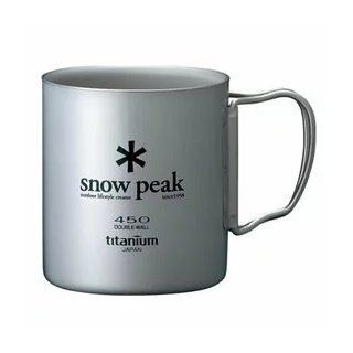 日本Snow Peak 鈦金屬雙層杯折疊把手 450ml # MG-053R