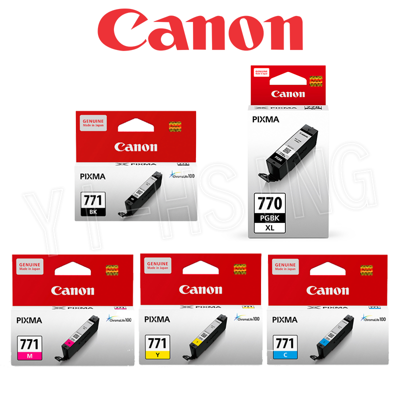 Canon PGI-770XL PGBK CLI-771BK/C/M/Y原廠墨水組 (2黑3彩) 適用 MG5770 MG6870 MG7770 TS5070 TS6070 TS8070