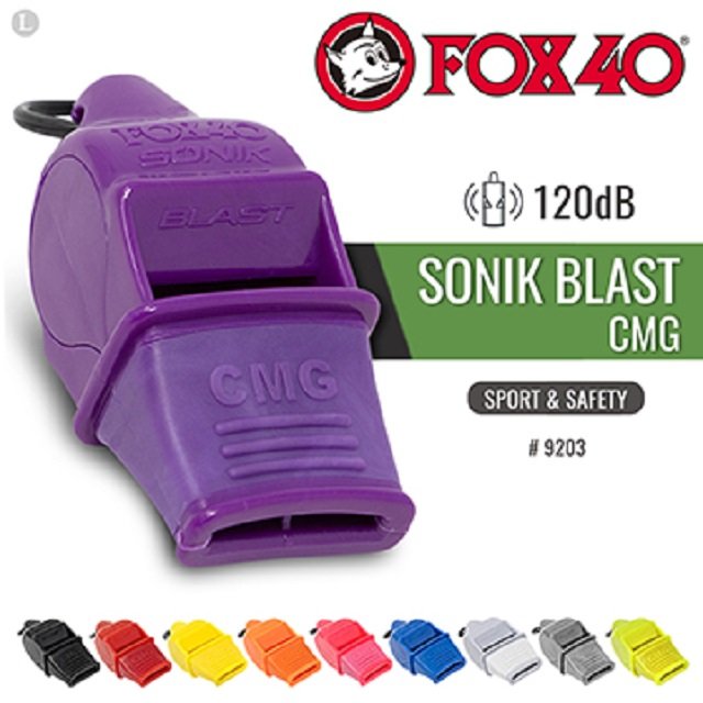 [FOX 40] SONIK BLAST CMG高音哨 / 軟膠哨子 救難 求生 / 9203