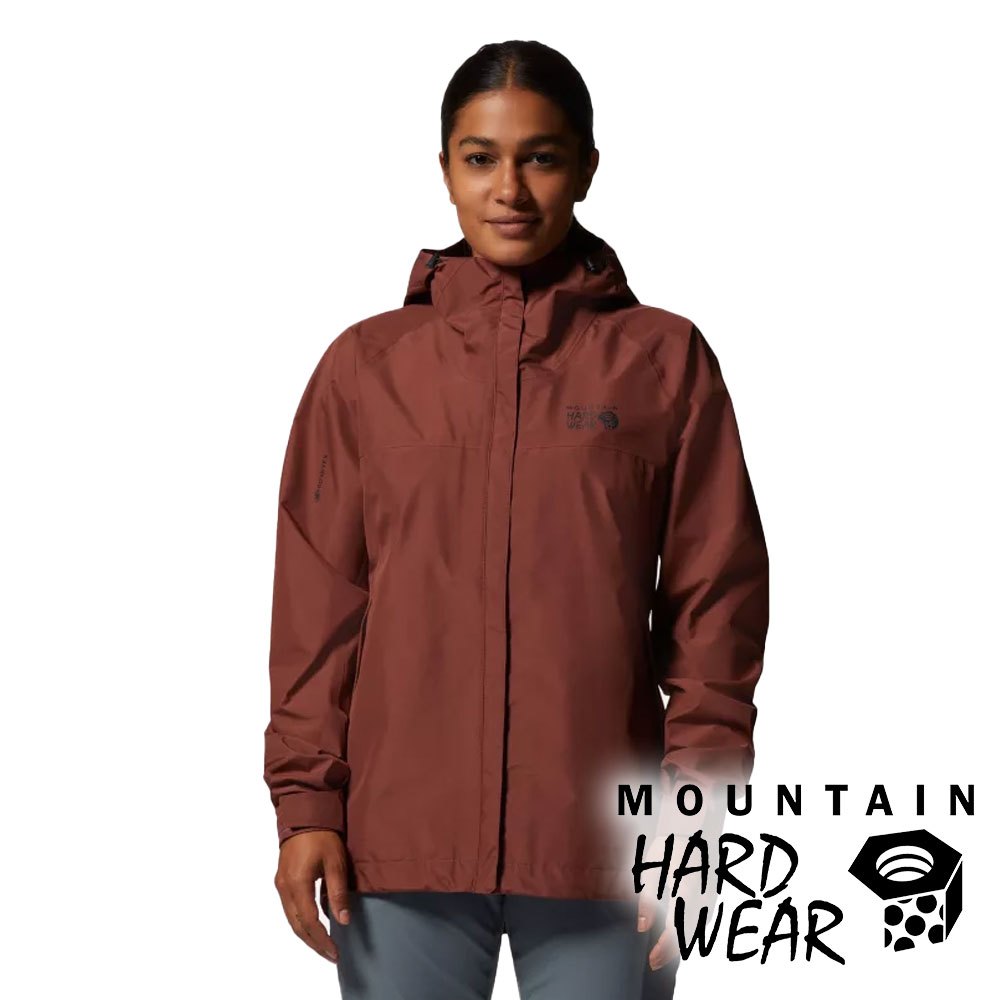 【Mountain Hardwear】Exposure女GORE-TEX單件式連帽外套『紅土』1929901 戶外 休閒 登山 露營 保暖 禦寒 防風 上衣