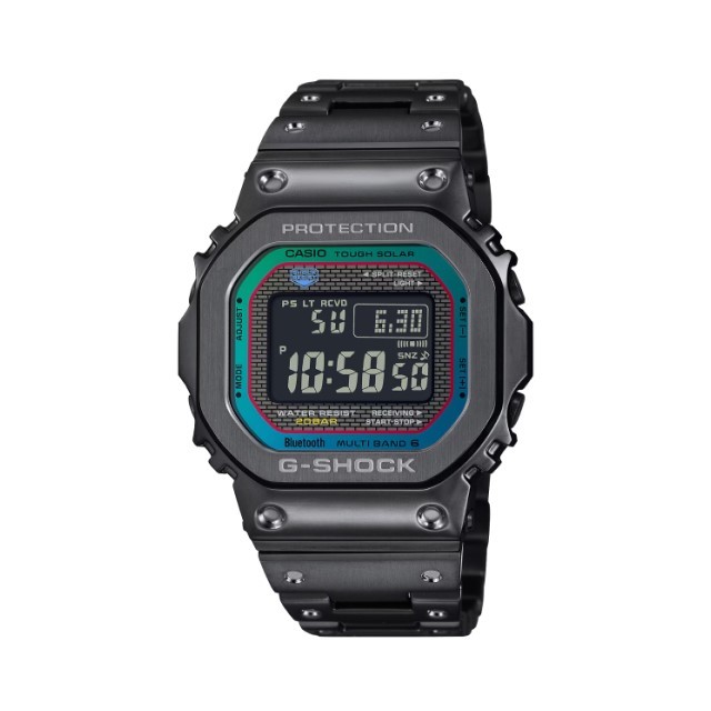 【CASIO G-SHOCK】全金屬漸層色感方形電子腕錶-鋼鐵黑/GMW-B5000BPC-1/台灣總代理公司貨享一年保固