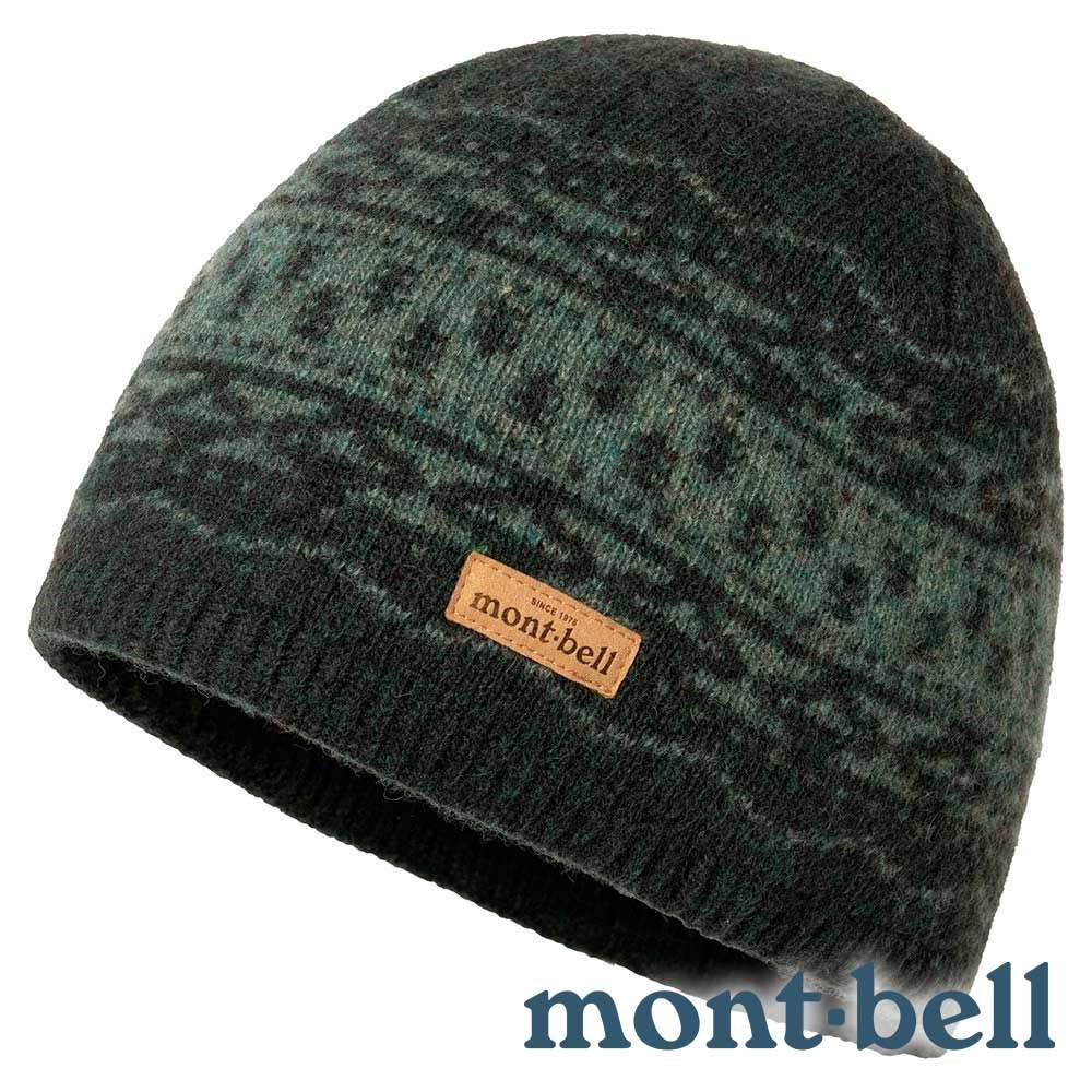 【mont-bell】WOOL JACQUARD WATCH 羊毛針織帽『深綠』1118637 戶外 露營 登山 健行 休閒 羊毛 針織帽