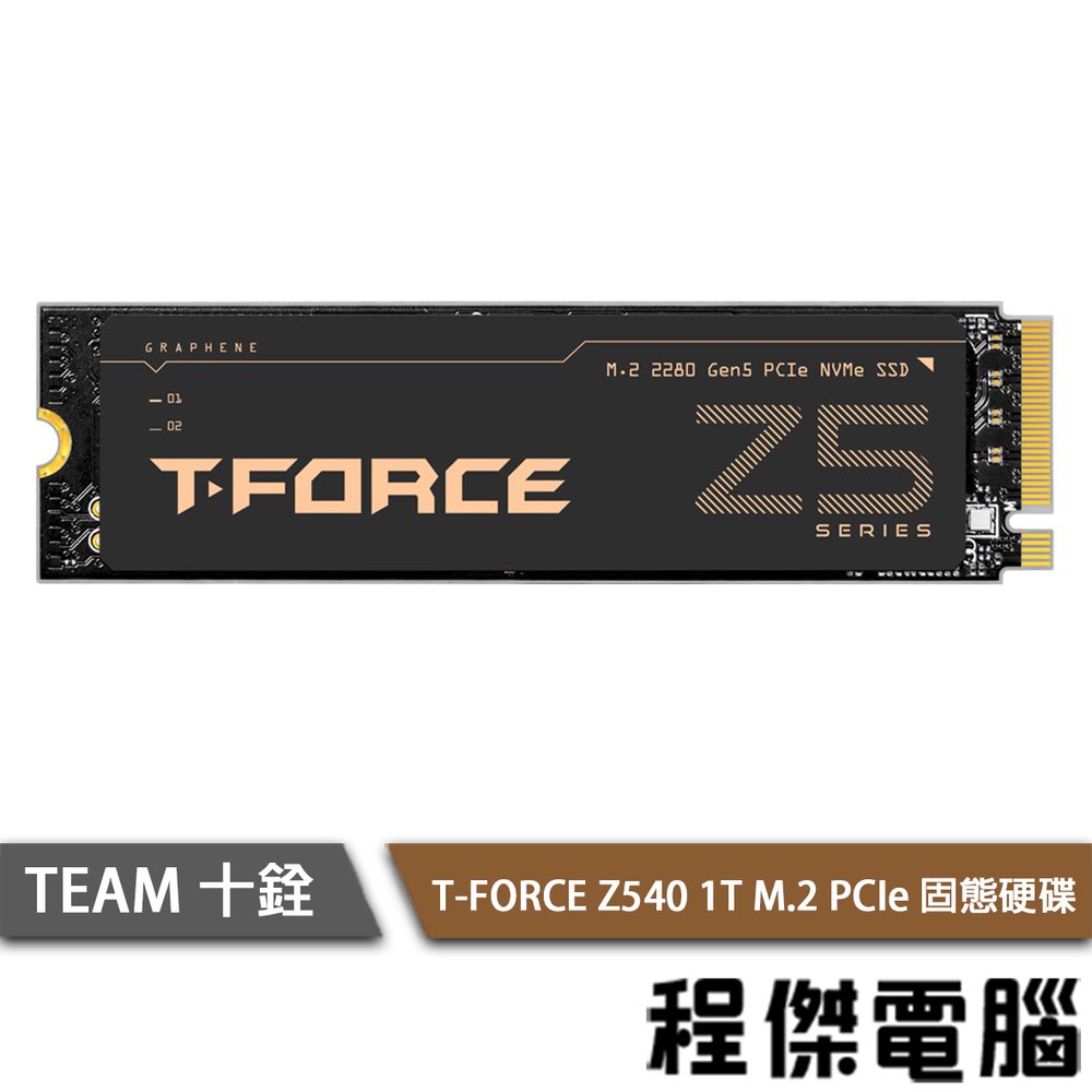 【TEAM 十銓】T-FORCE Z540 1T M.2 PCIe SSD 固態硬碟『高雄程傑電腦』
