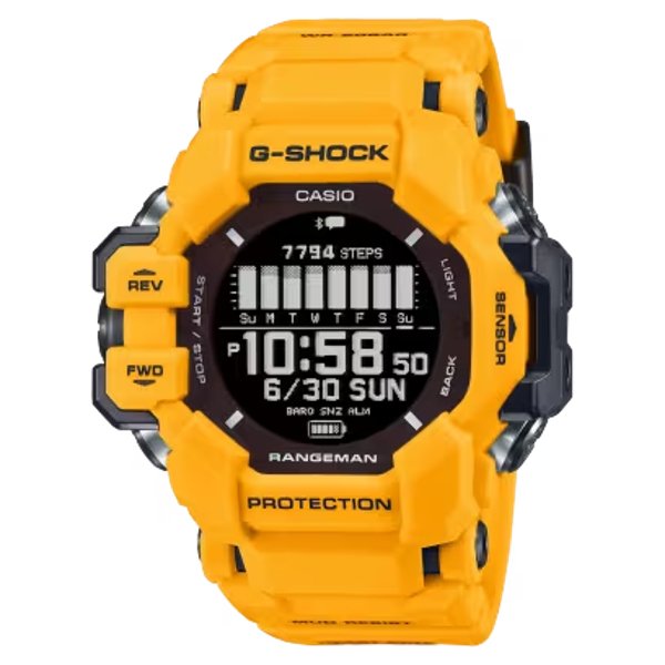 CASIO卡西歐G-SHOCK GPR-H1000-9 戶外首選GPS運動太陽能錶款 搶眼黃 53.2mm