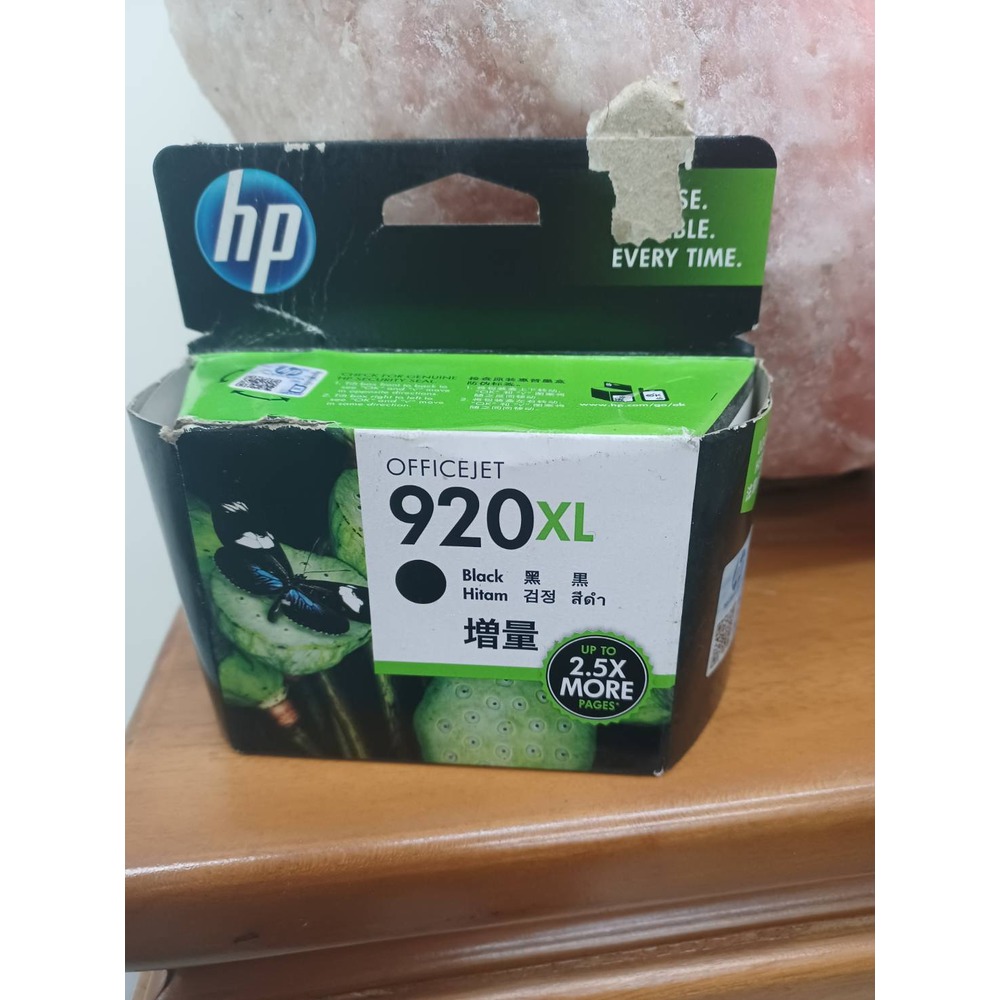 2015年HP 920XL 原廠高容量黑色CD975AA墨水匣6000/6500w/650~外盒賣相差
