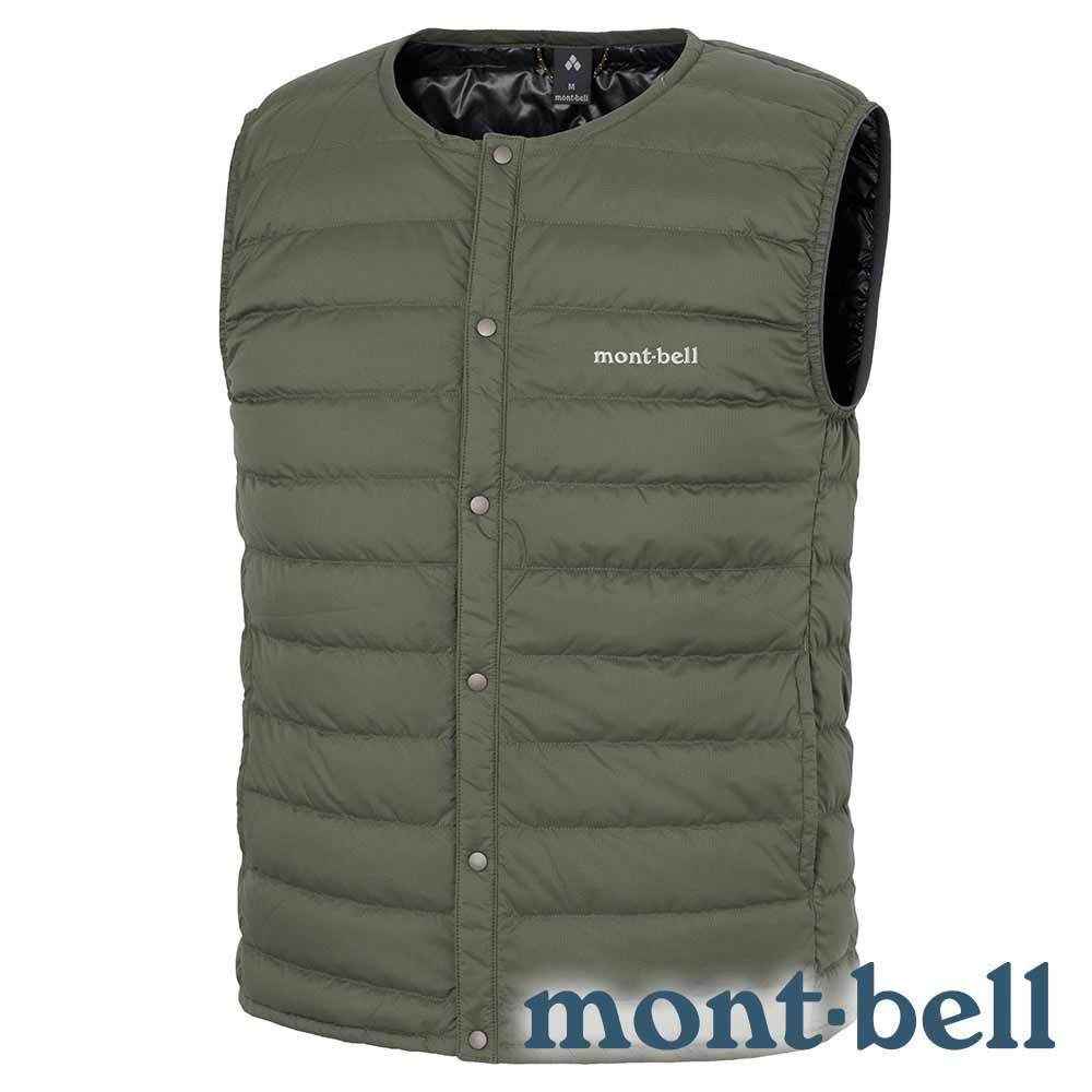 【mont-bell】ROUND-男輕量羽絨背心(FP800鵝絨)『深綠』1101670 戶外 露營 登山 健行 休閒 時尚 保暖 羽絨 背心