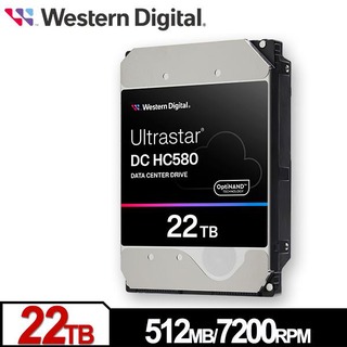 【綠蔭-免運】WD Ultrastar DC HC580 22TB 3 . 5吋企業級硬碟(0F62785)