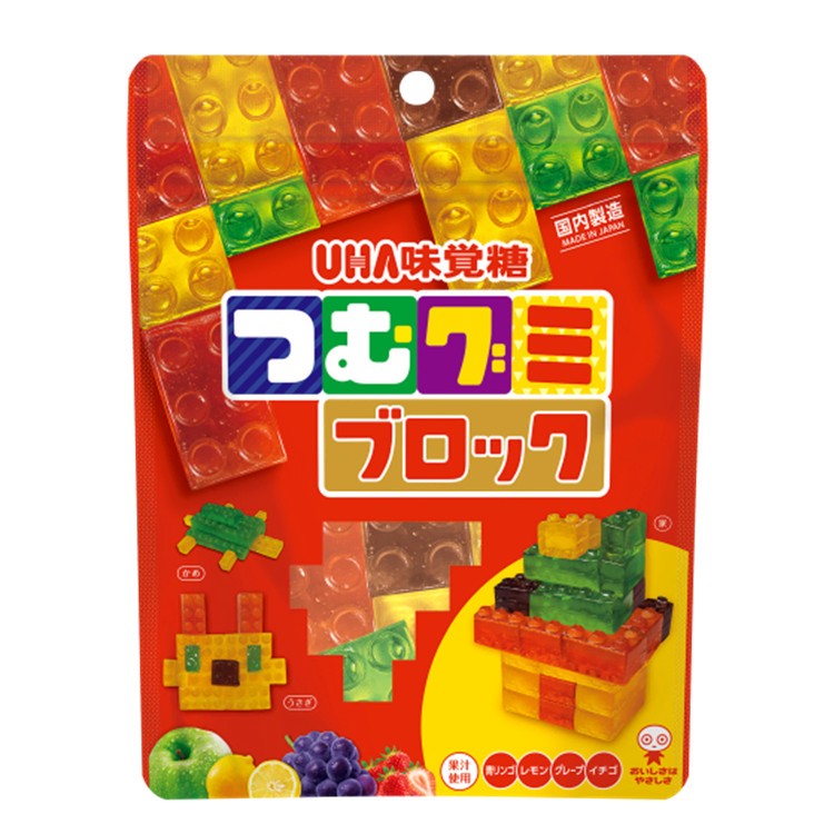 +東瀛go+ UHA 味覺糖 積木造型綜合水果軟糖 172g 軟糖 積木造型 袋裝 造型軟糖 日本必買 日本進口