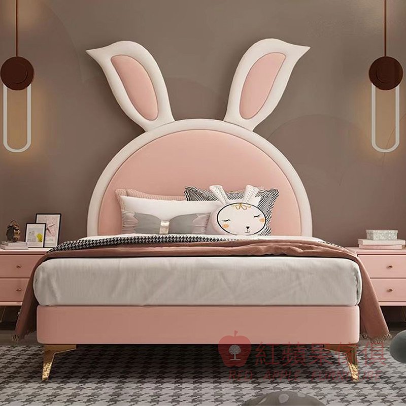 [紅蘋果傢俱] 兒童系列 MYJ-A01-2 兔子床 床架 兒童床 兒童雙人床 造型床 兒童造型床 軟包床
