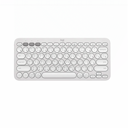 羅技 Pebble Keys 2 K380 跨平台藍牙鍵盤-珍珠白 920-011746