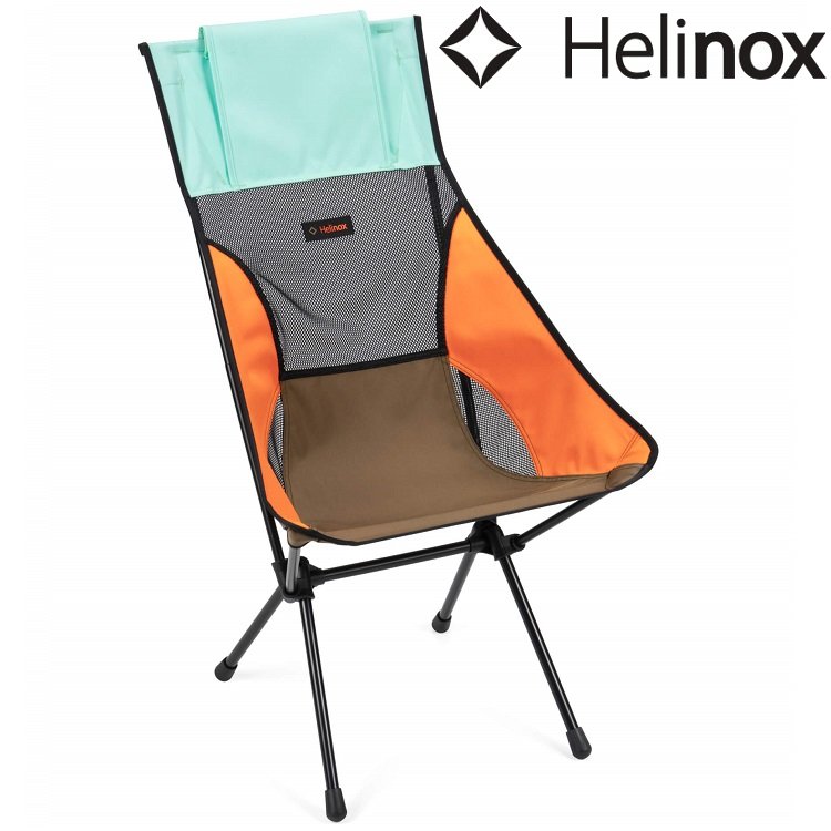 Helinox Sunset Chair 輕量戶外高腳椅/日落椅 薄荷綠拼接 Mint Multi Block 10002804