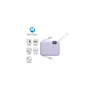 【Mycell】Mini Air 20W PD 帶線電源-紫色