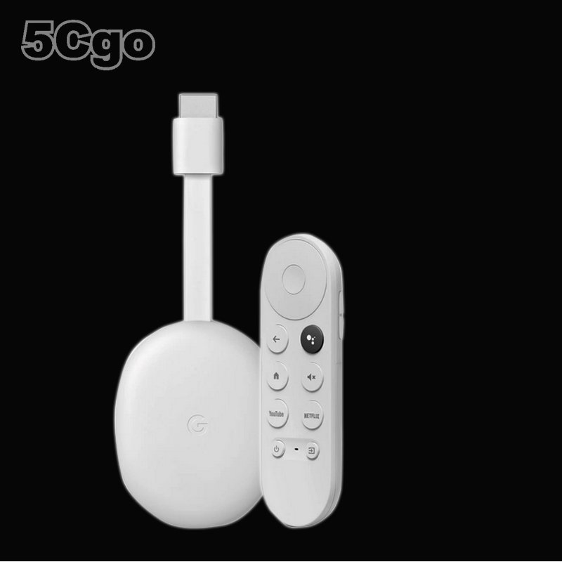 5Cgo【權宇】GOOGLE Chromecast 4 (支援Google TV/4K) 第4代電視棒 1年保 含稅