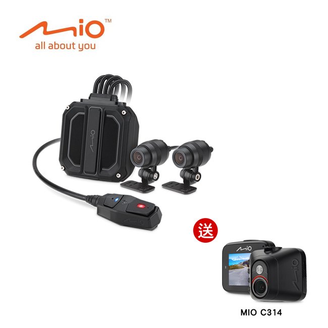 MIO M820WD GPS-WIFI HDR星光級雙鏡頭機車行車記錄器＋64G 送MIO C314行車紀錄器