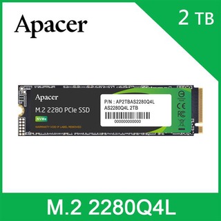 【綠蔭-免運】Apacer宇瞻 AS2280Q4L 2TB M . 2 PCIe 4 . 0 SSD