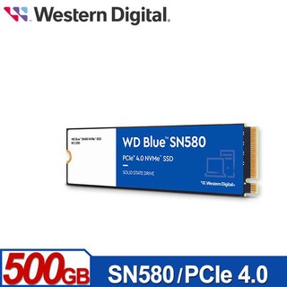 【綠蔭-免運】WD 藍標 SN580 500GB M . 2 PCIe 4 . 0 NVMe SSD