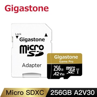【綠蔭-免運】Gigastone microSDXC UHS - I U3 A2(V30) 256G記憶卡(附轉卡)
