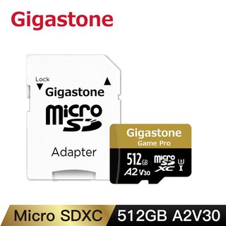 【綠蔭-免運】Gigastone microSDXC UHS - I U3 A2(V30) 512G記憶卡(附轉卡)